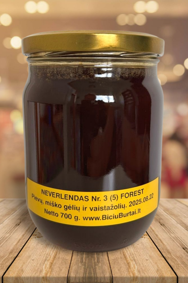 2025 miško medus N3 700 g (0,5L)
